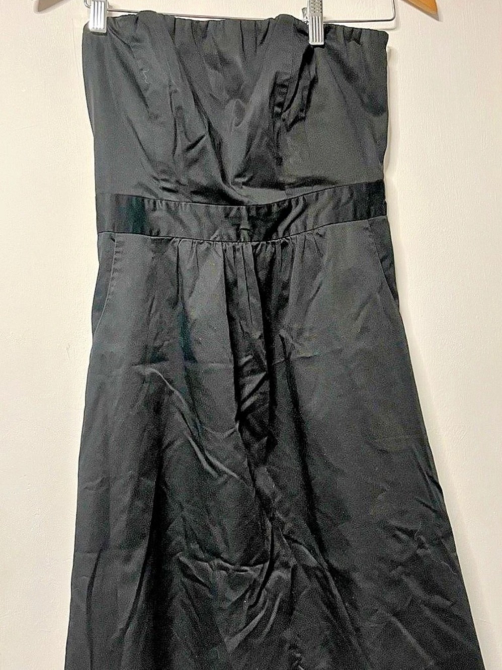 Black Strapless Midi Dress Like New